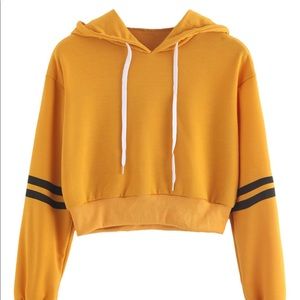yellow cropped sweatshirt!